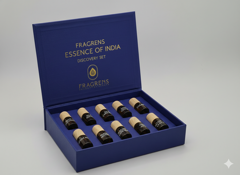 Heritage Attars Trial Pack- Rose, Jasmine, Vetiver, Saffron-Sandal, Petrichor